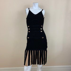 Dubai Black Fringe Party Dress